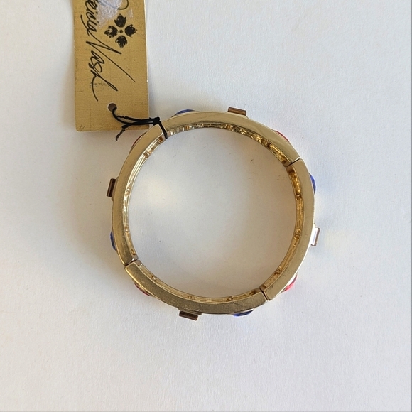 Patricia Nash Renaissance Egyptian Gold Tone Multi Gemstone Enamel Bracelet - Picture 4 of 7